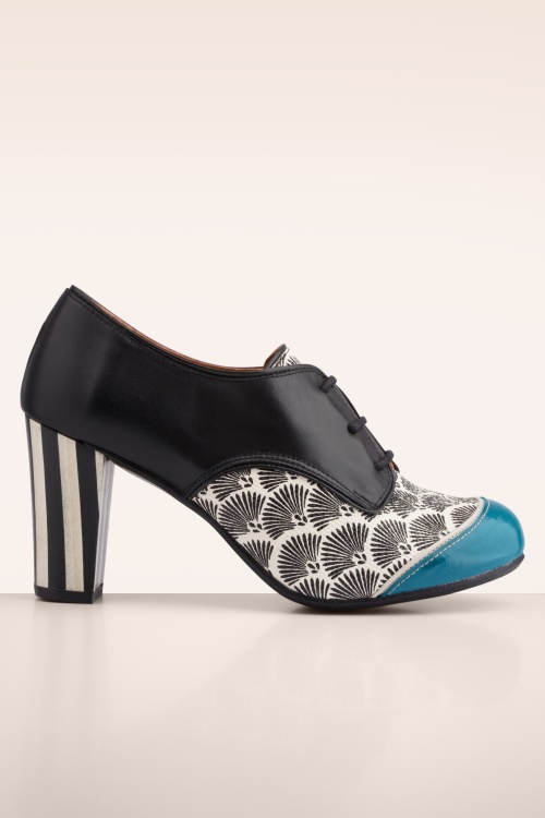 Nemonic - Madison lederen shoe booties in zwart