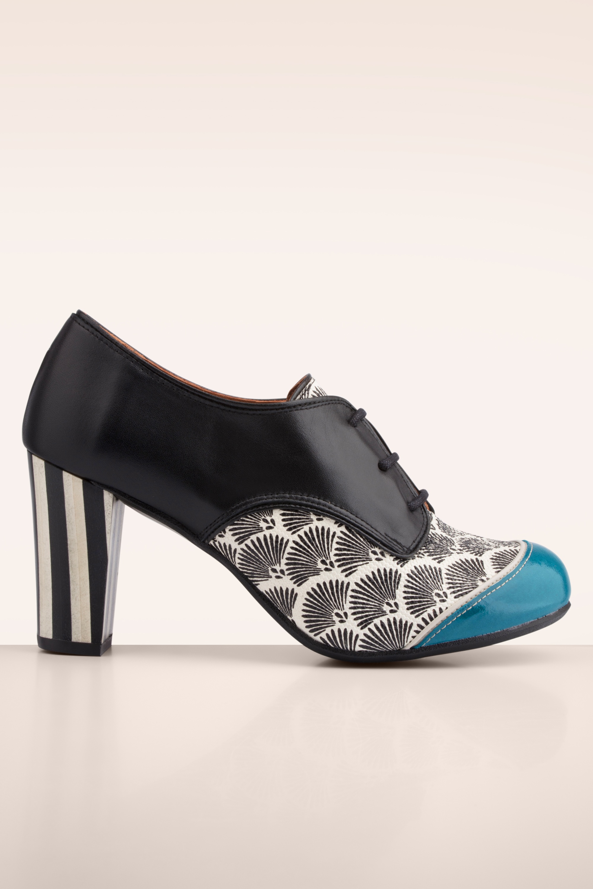 Nemonic - Madison lederen shoe booties in zwart