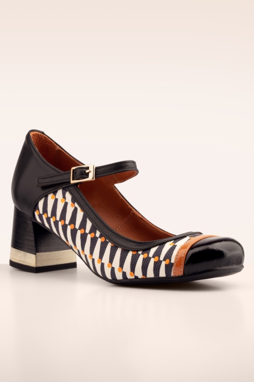 Nemonic - Juliet pumps van leder in zwart 3