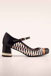 Nemonic - Juliet pumps van leder in zwart