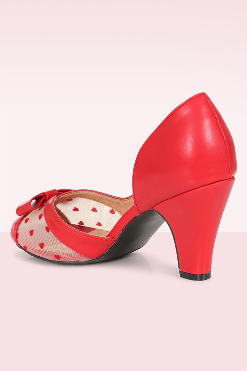 Banned Retro - Love From Kelly Lee pumps in rood 5