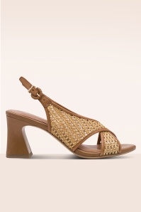 Tamaris - Savannah sandaaltjes met blokhak in bruin