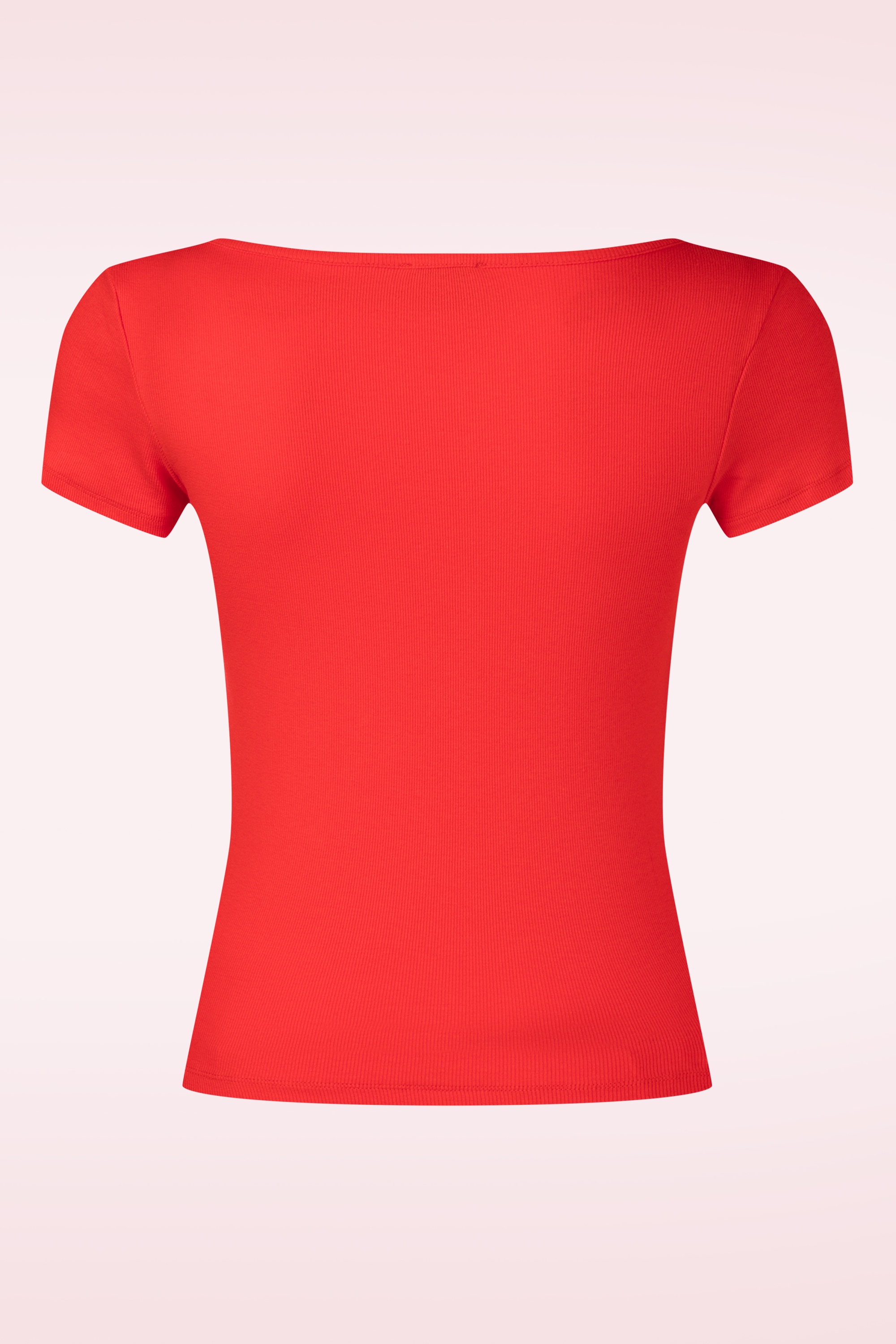 Mademoiselle YéYé - Frame Game katoenmix t-shirt in felrood 3