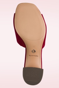 Tamaris - Bold Moves suède muiltjes in rood 3