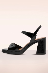 Tamaris - Gleam Block High Heel sandaaltjes in zwart 4