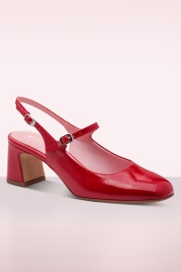 Tamaris - Pop Step Slingback pumps in rood 2
