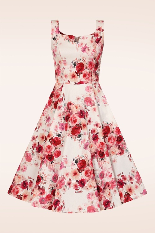 Hearts & Roses - Scarlett Bloom swing jurk in roze 2