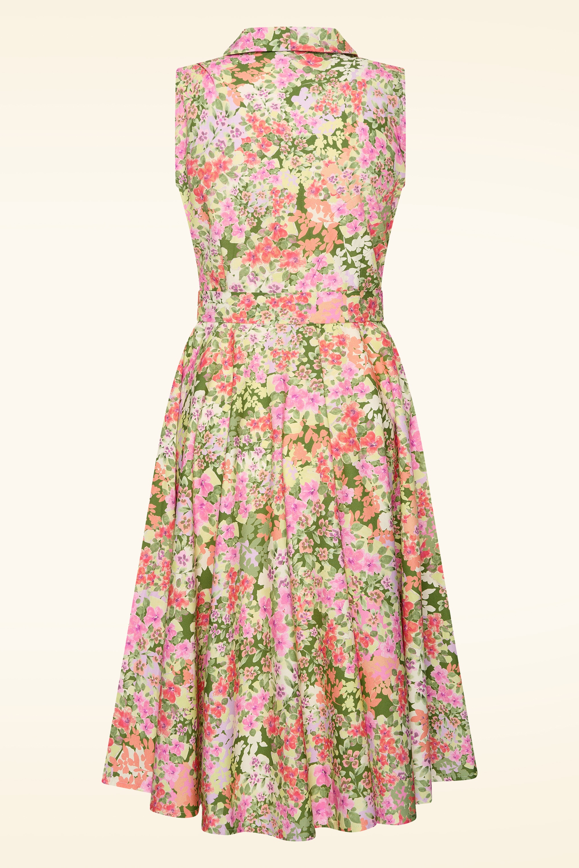 Very Cherry - Nova katoenen swing jurk in Monet Garden 2