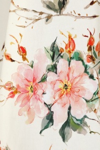 Hearts & Roses - Spring Petal swing jurk in ivoor en multi 6