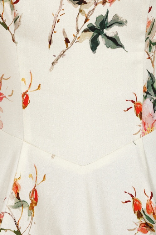 Hearts & Roses - Spring Petal swing jurk in ivoor en multi 4