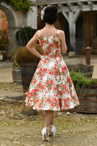 Hearts & Roses - Rosewood Romance swing jurk in wit 4