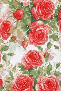 Hearts & Roses - Rosewood Romance swing jurk in wit 6