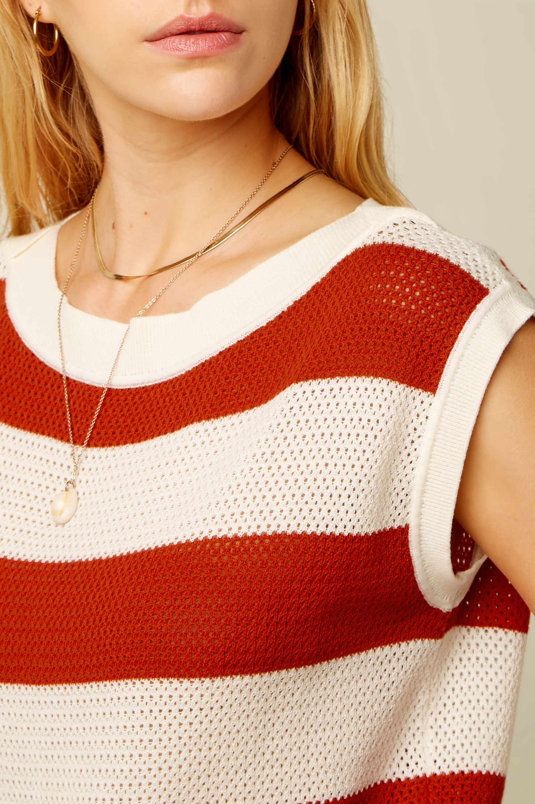 King Louie - Eva Knit Capella top in spicy oranje 3