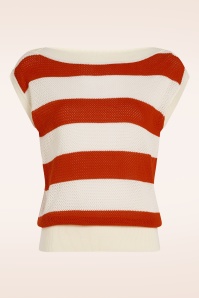 King Louie - Eva Knit Capella top in spicy oranje 2