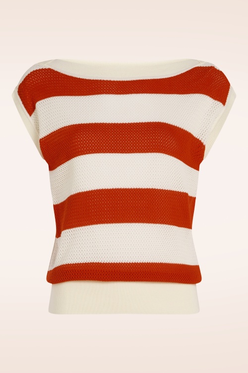 King Louie - Eva Knit Capella top in spicy oranje 2