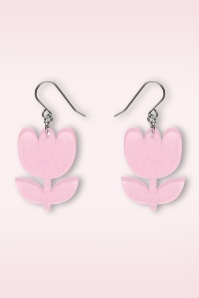 Erstwilder - Tulip oorbellen in roze