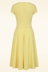 Vintage Chic for Topvintage - Topvintage exclusive ~ Esmeralda swing jurk in citroengeel 3