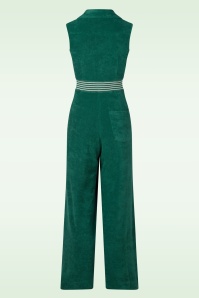 Mademoiselle YéYé - Funky Loop jumpsuit in regenwoud groen 3