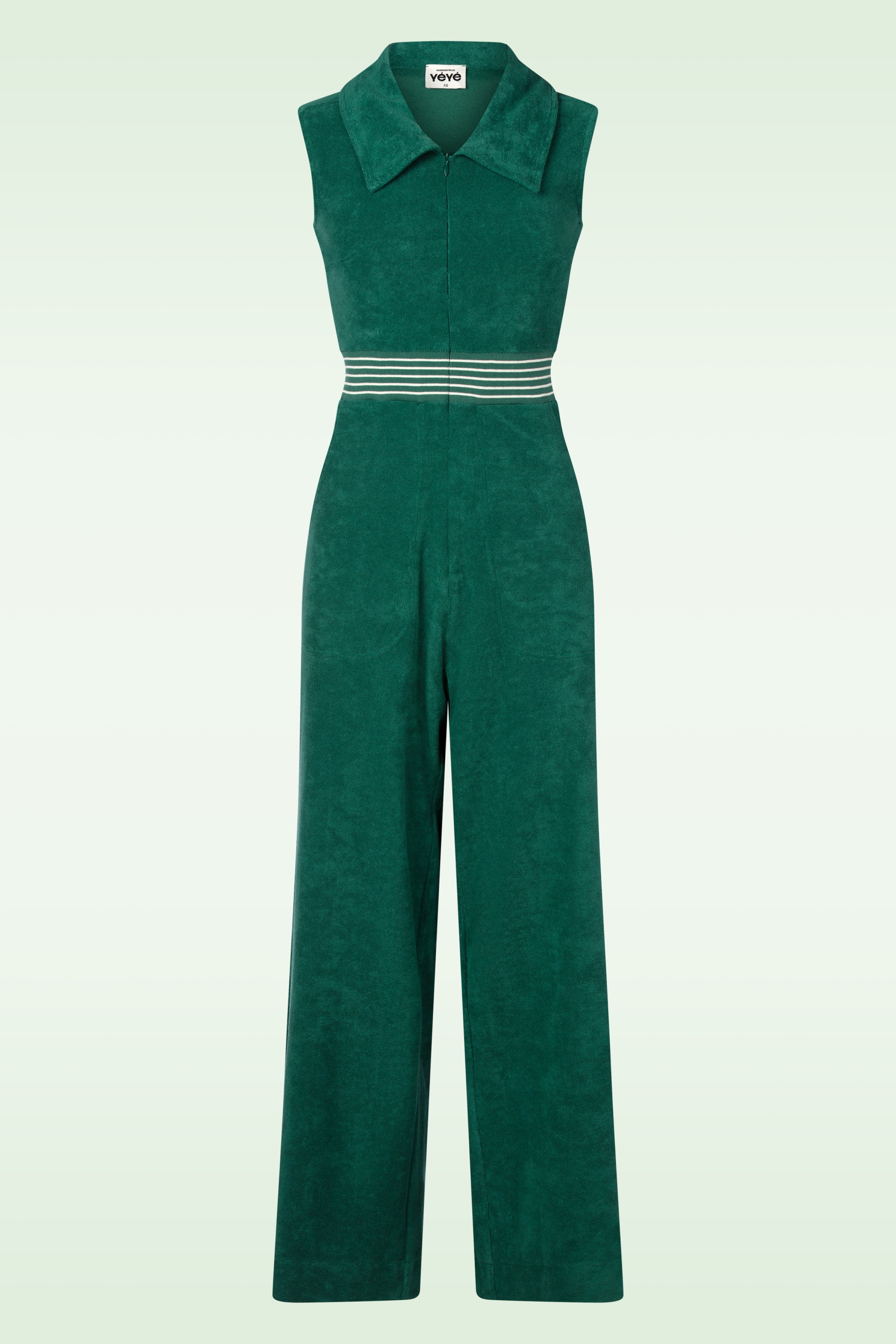Mademoiselle YéYé - Funky Loop jumpsuit in regenwoud groen
