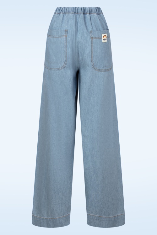 Mademoiselle YéYé - Wide Wonder jeans in lichtblauw 3