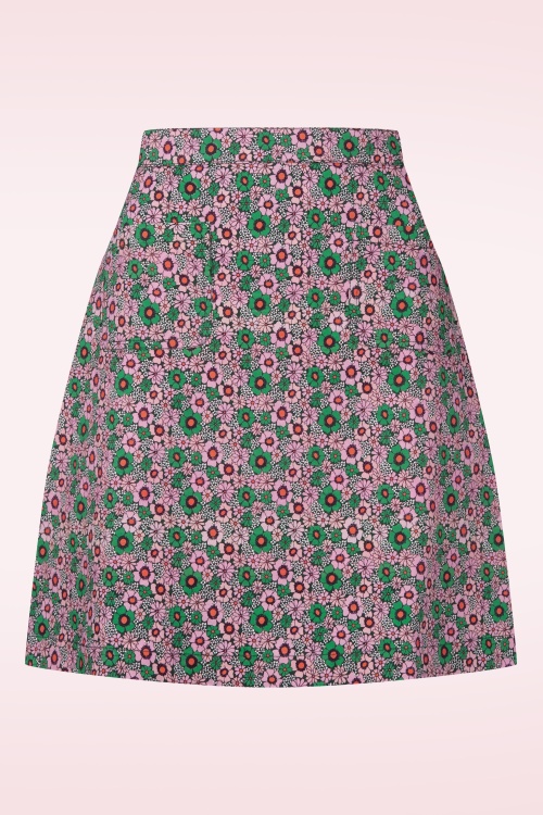 Princesse Nomade  - Nora a-lijn rok in papaver