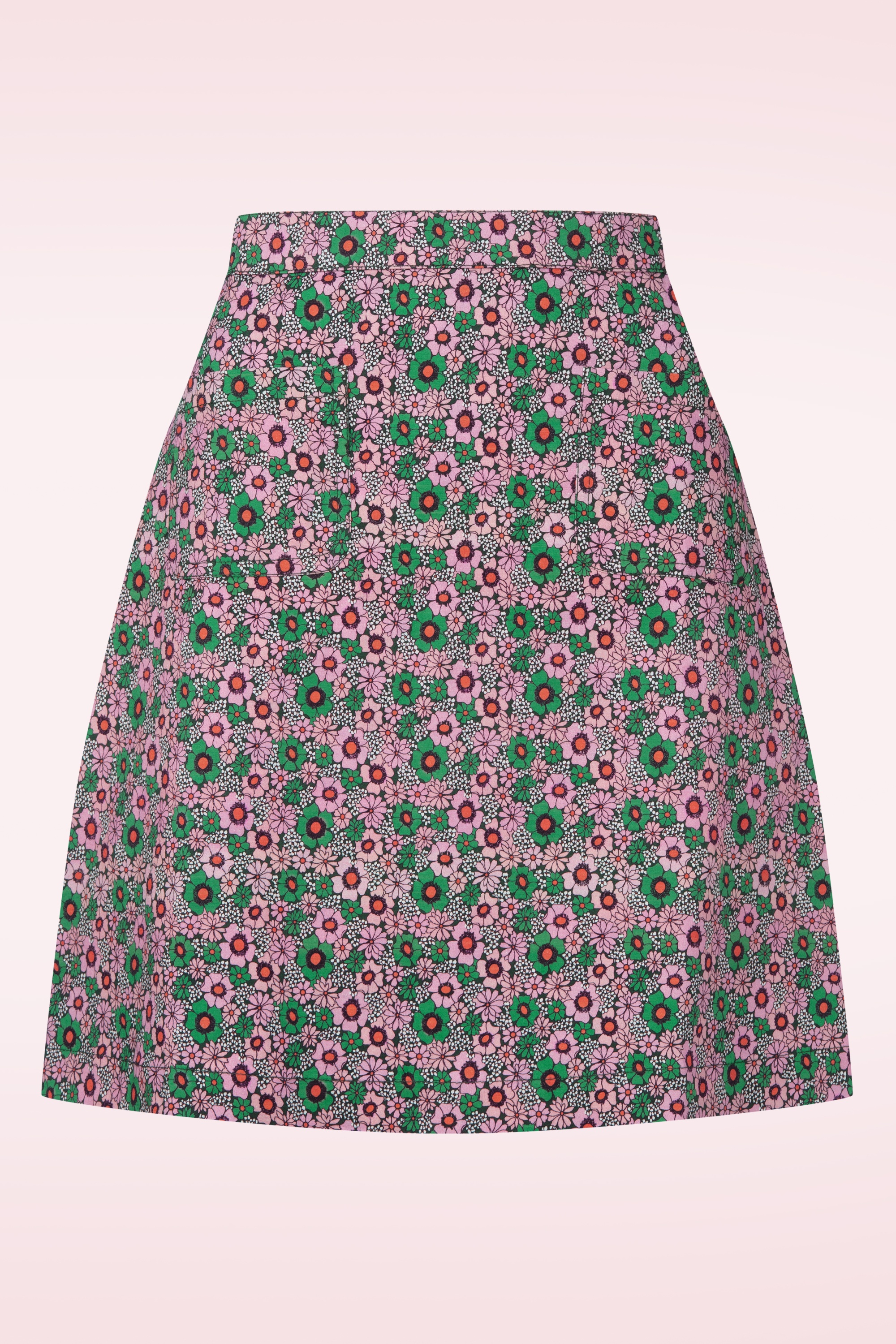 Princesse Nomade  - Nora a-lijn rok in papaver