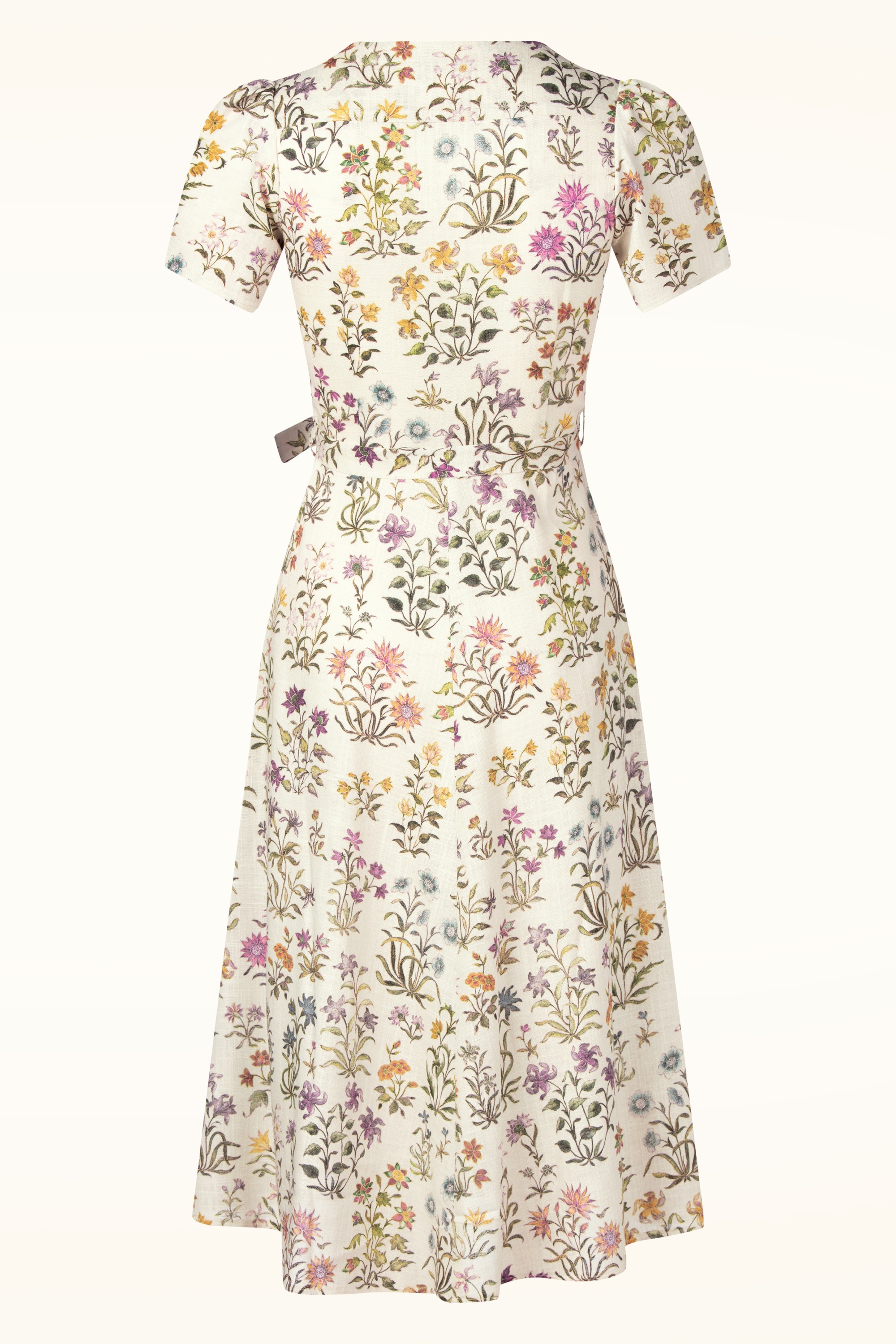 Very Cherry - Topvintage Exclusive ~ Magnolia linnen jurk in Cottage Field  3