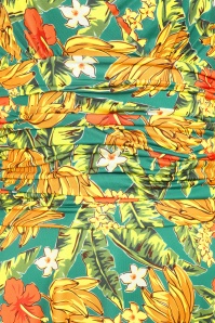 Vintage Chic for Topvintage - Topvintage exclusive ~ Grecian tropical jurk in groen en geel 3
