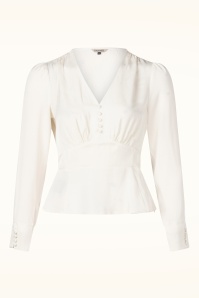 Banned Retro - Katherine blouse in ivoor 2