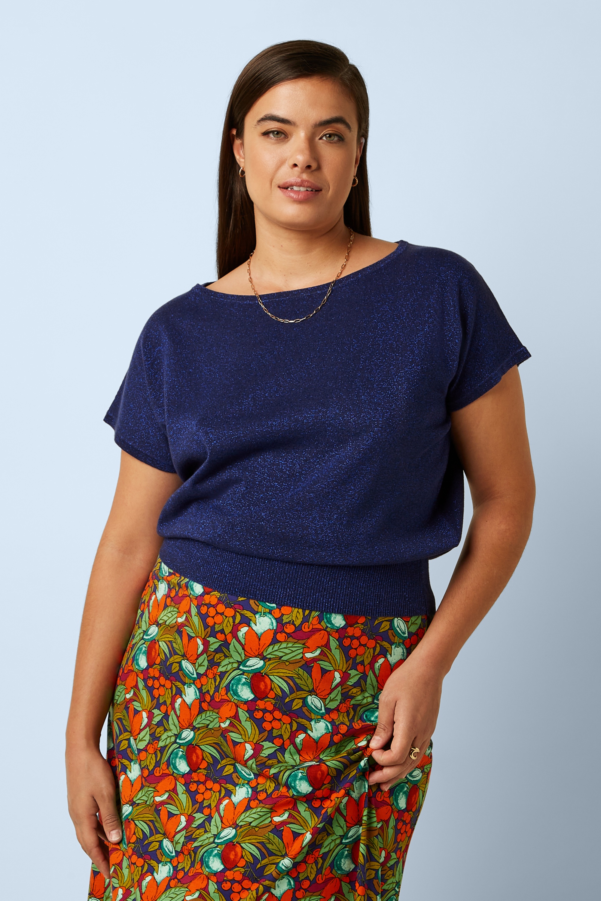 King Louie - Laia Knit Lapis Top in beacon blauw