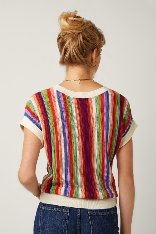 King Louie - Boatneck Molo top in multi 3