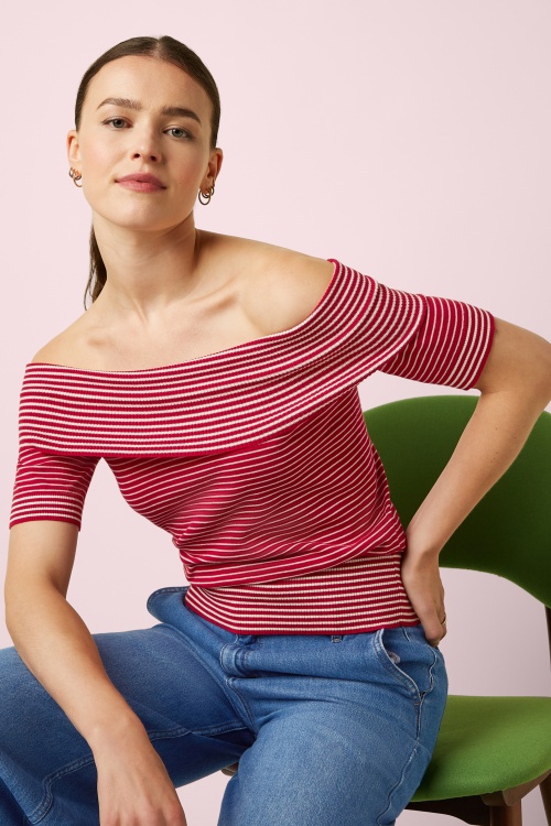 King Louie - Nives D'Oleron top in chili rood