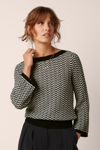 King Louie - Audrey Tide Trumpet Sleeve top in crème