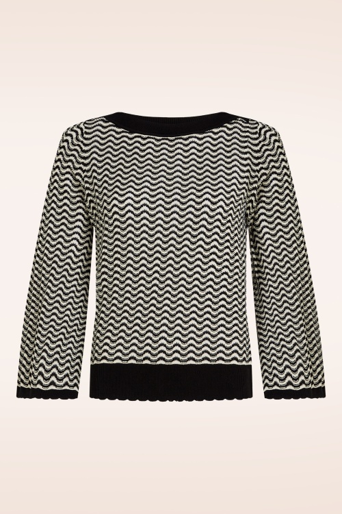 King Louie - Audrey Tide Trumpet Sleeve top in crème 2