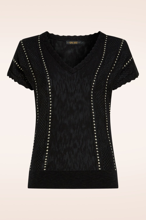 King Louie - Lyra Marea top in zwart 2
