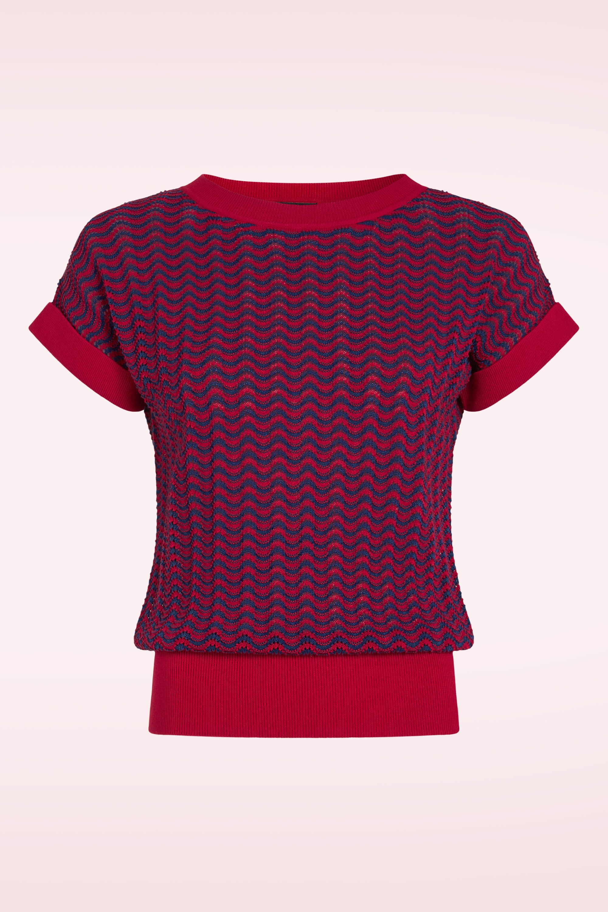 King Louie - Boatneck Tide top in chili rood 2