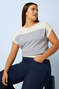 King Louie - Lina D'Oleron top in mazarineblauw