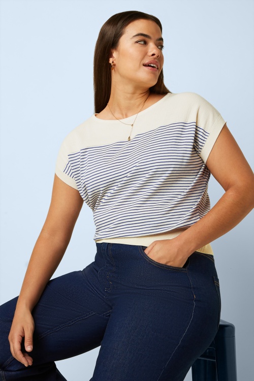 King Louie - Lina D'Oleron top in mazarineblauw