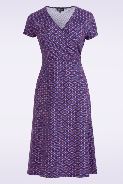 LaLamour - Chrissy Cross jurk in Funky Squares 2