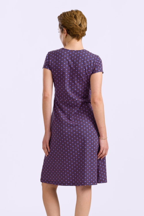 LaLamour - Chrissy Cross jurk in Funky Squares 3