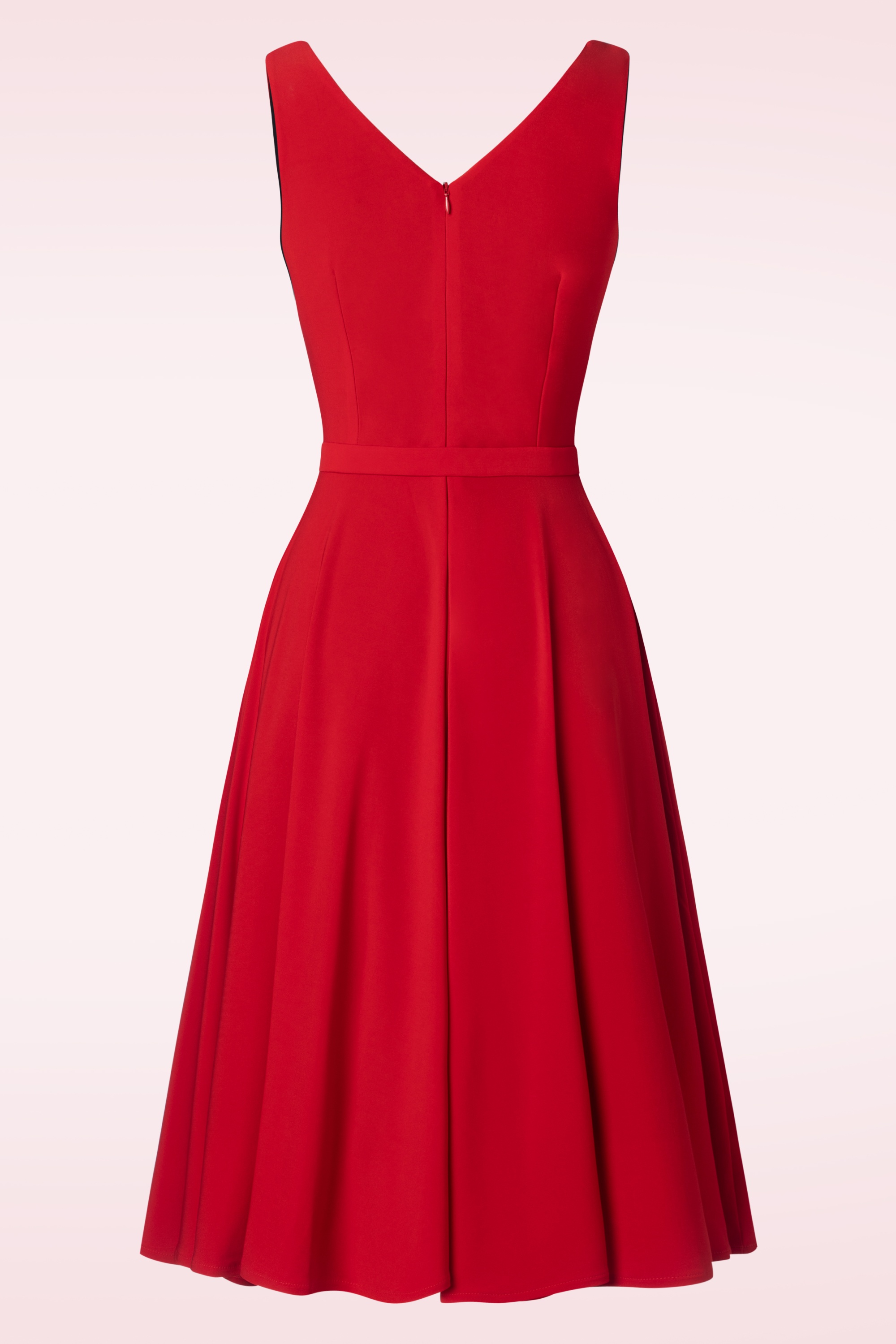 Glamour Bunny - Topvintage exclusive ~ The Gina Lee swing jurk in rood 6