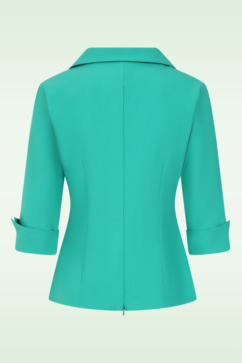 Glamour Bunny - Topvintage exclusive ~ The Dianne blouse in groen 4