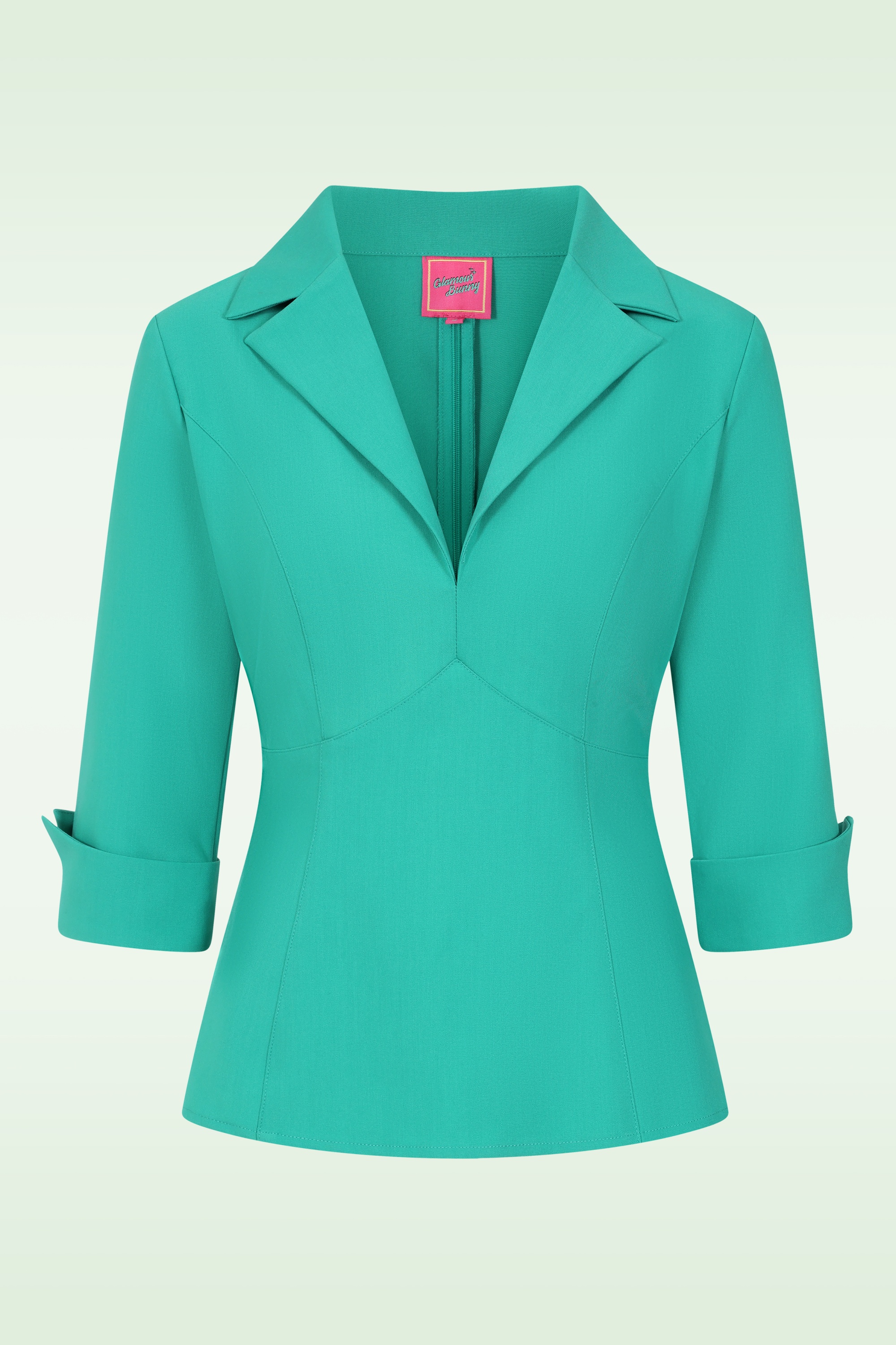 Glamour Bunny - Topvintage exclusive ~ The Dianne blouse in groen 2