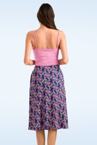 LaLamour - Holly Carmen rok in blauw en roze 4