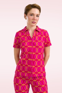 LaLamour - Lena blouse met korte mouwen in Bubble Beat