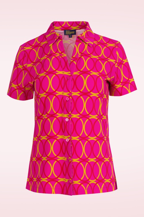 LaLamour - Lena blouse met korte mouwen in Bubble Beat 2