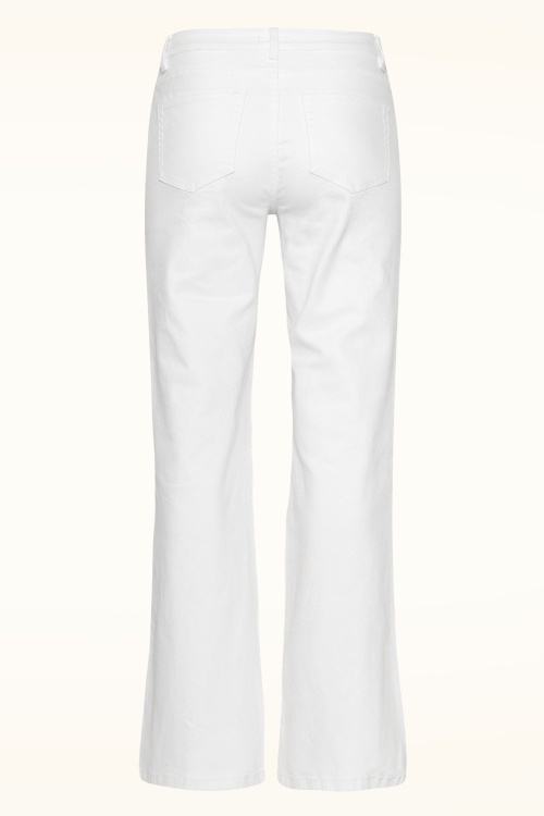 Smashed Lemon - Coco flared jeans in wit 4
