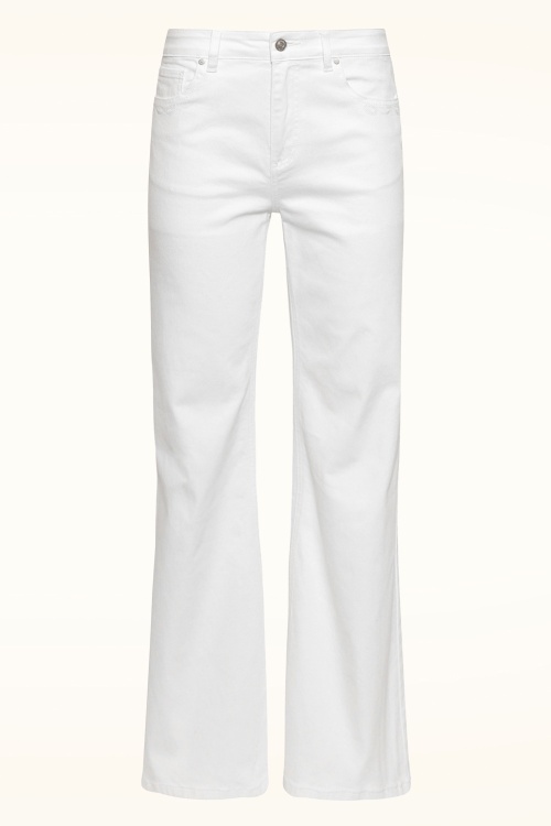 Smashed Lemon - Coco flared jeans in wit