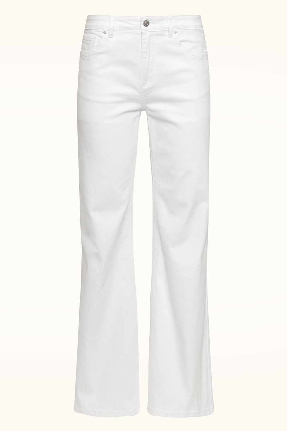 Smashed Lemon - Coco flared jeans in wit