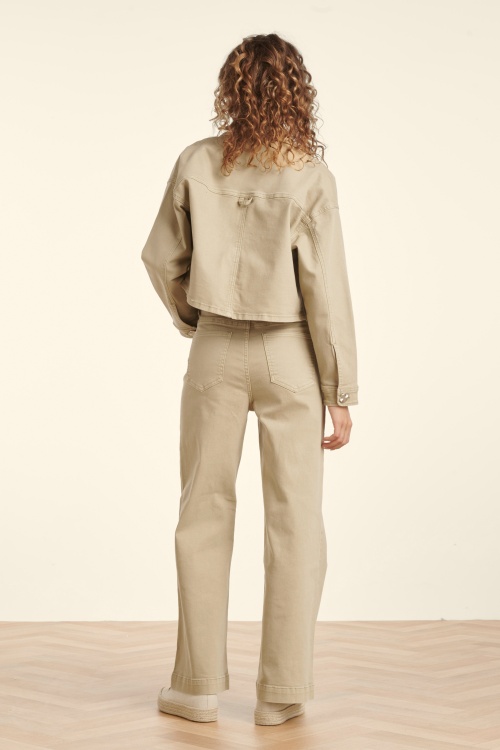 Smashed Lemon - Fernanda jeans in donker zand 3